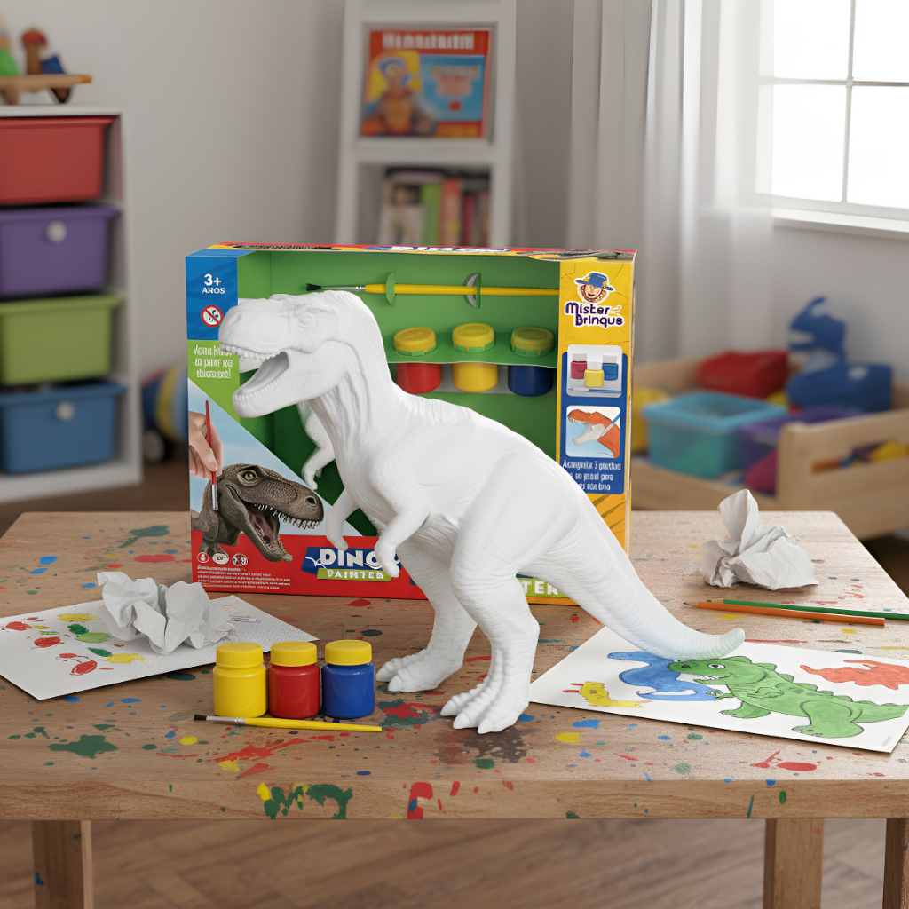 Dino Painter Dinossauro Rex Para Pintar 9580 - Mister Brinque
