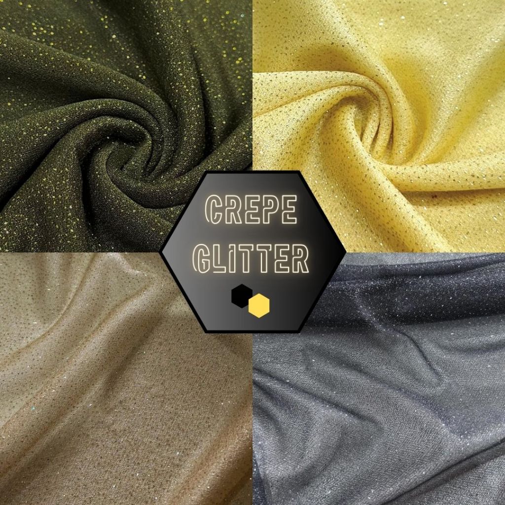 6 Metros Tecido Crepe Night Glitter Gliter 6mts Comp. x 1,50mts Larg.