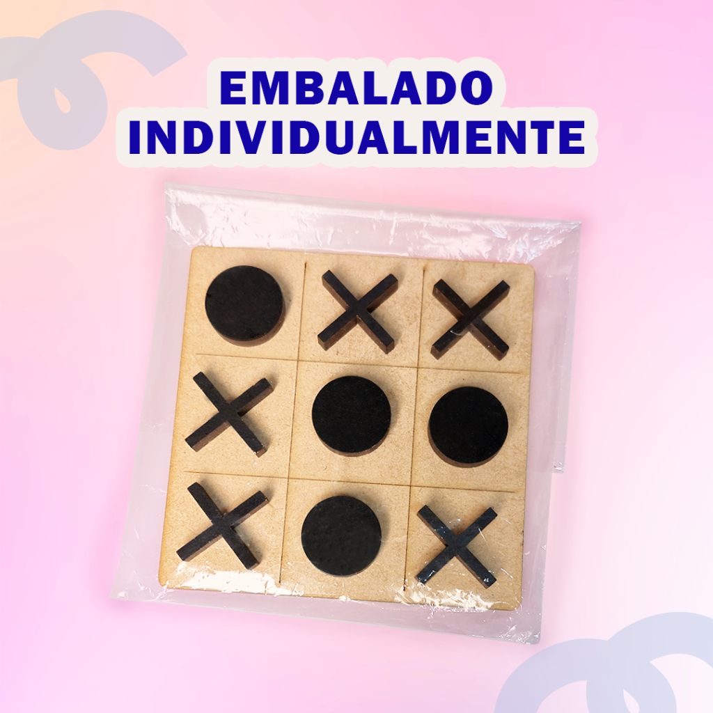 Kit com 30 Jogos da Velha Artesanal Educativo MDF Lembrancinhas