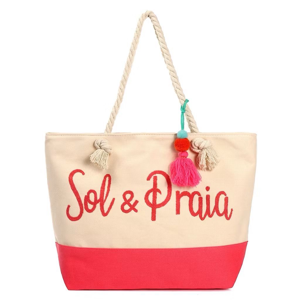 Bolsa de Verão Grande de Praia Sol&Praia Revestida Internamente
