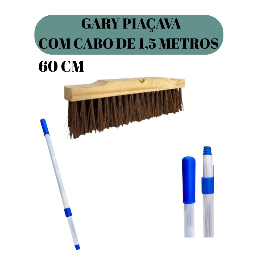 VASSOURÃO GARY, CABO REFORÇADO EM ALUMINIO 1,5 METROS PROFISSIONAL