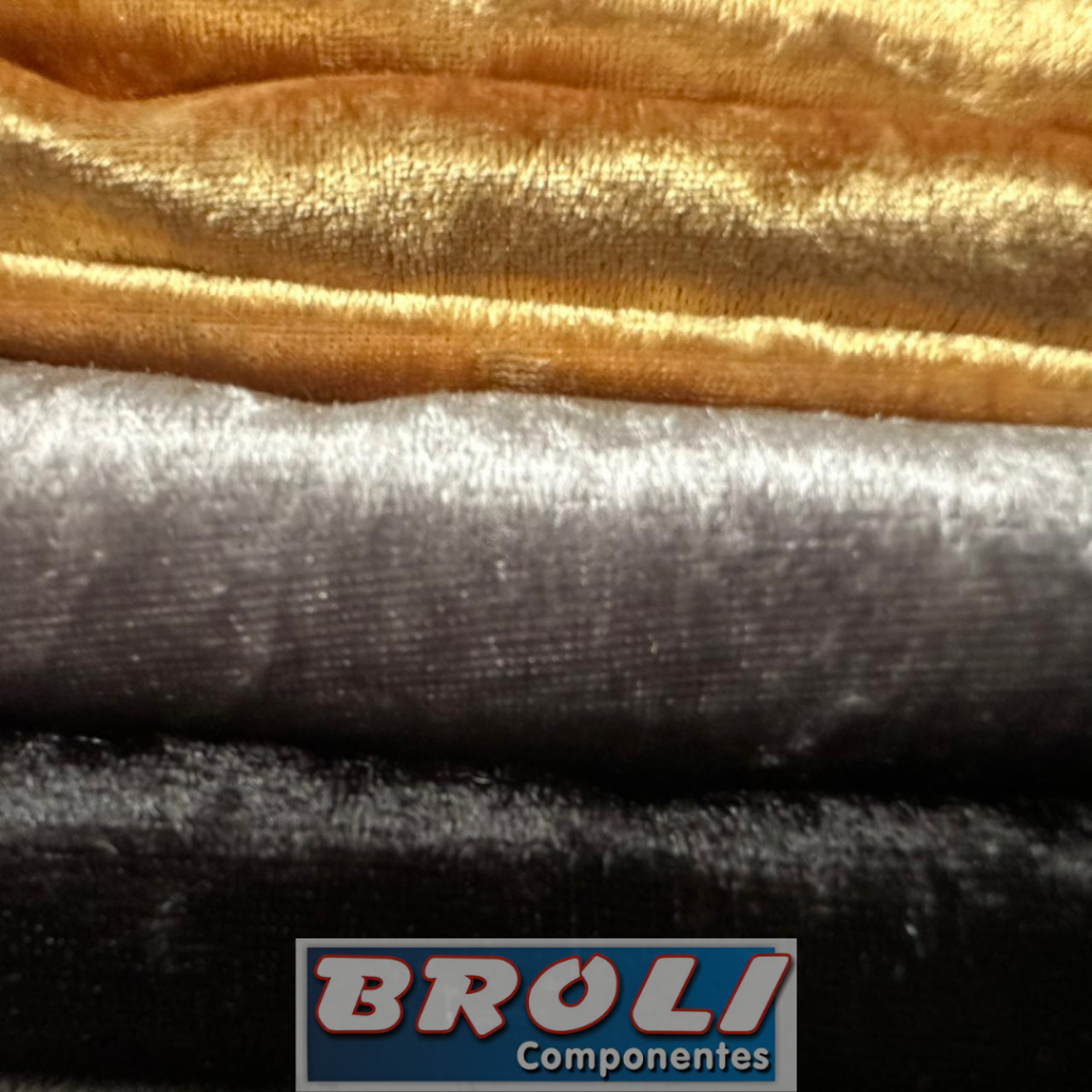 Tecido Veludo Velvet Dublado (Forrado) - Larg. 1.40m – Brilho Premium p/ Laços, Bolsas e Estofado