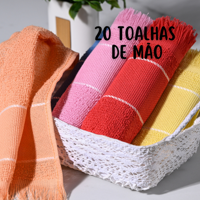Toalha Social De Bordar Escolar  Toalhinha De Mão 100% Algodão Artesanato Pintura 20 Toalhinhas