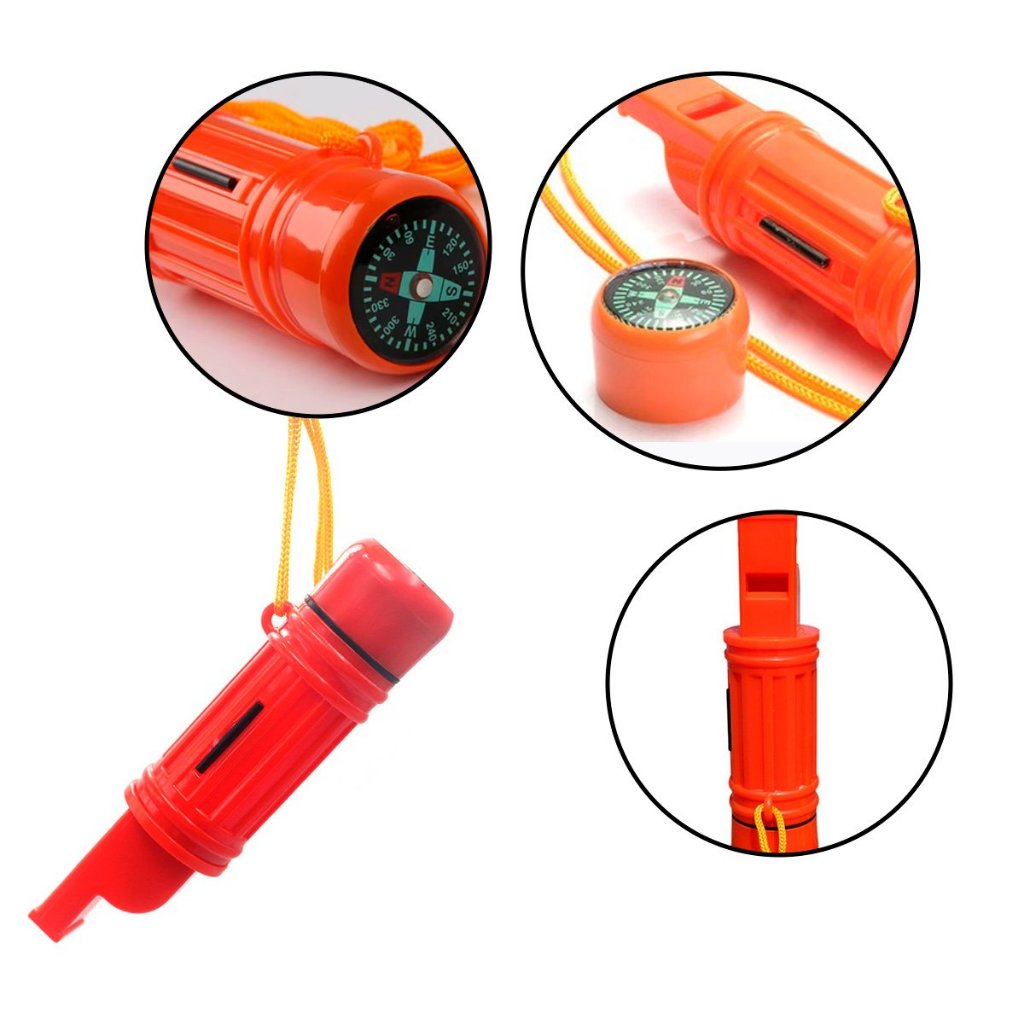 Apito de Emergência Sobrevivência com Bússola Modelo HW-301080