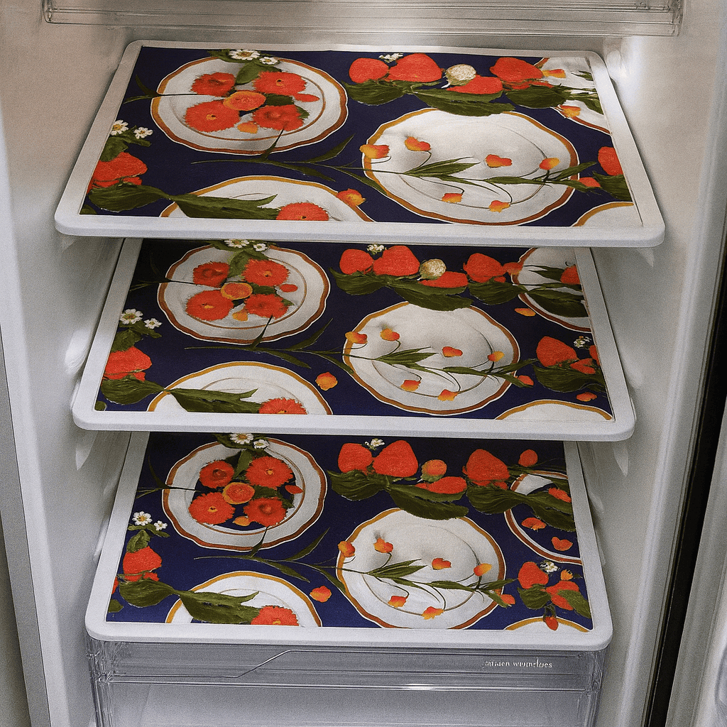 Toalhas de Geladeira Kit com 3 PVC Centro Bandeja Lavável 46x32cm