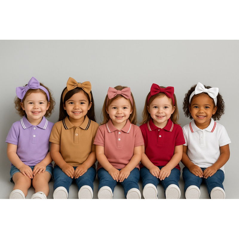 POLO FEMININA CAMISETA INFANTIL JUVENIL MODA BEBE