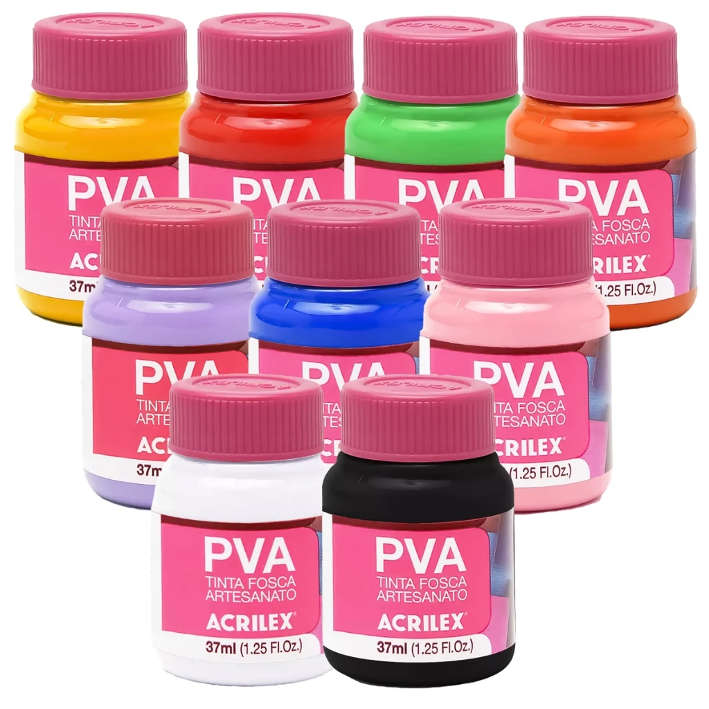 Kits Tintas PVA para Artesanato Acrilex 37ml (Pode escolher as cores)
