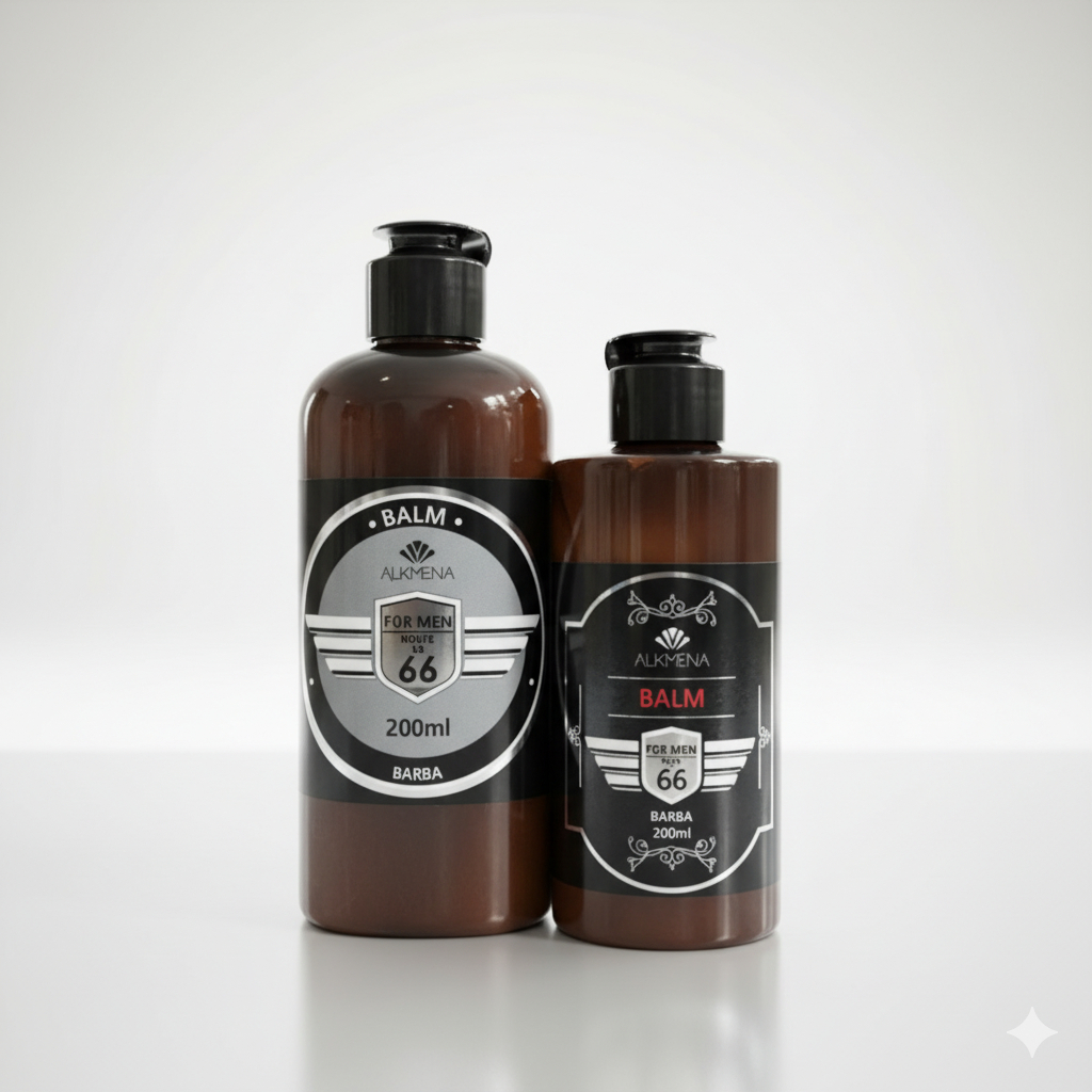 Kit 2 Balm para barba For Men e 66 Route US - 200 ml cada (fragrâncias diferentes) - Alkmena.