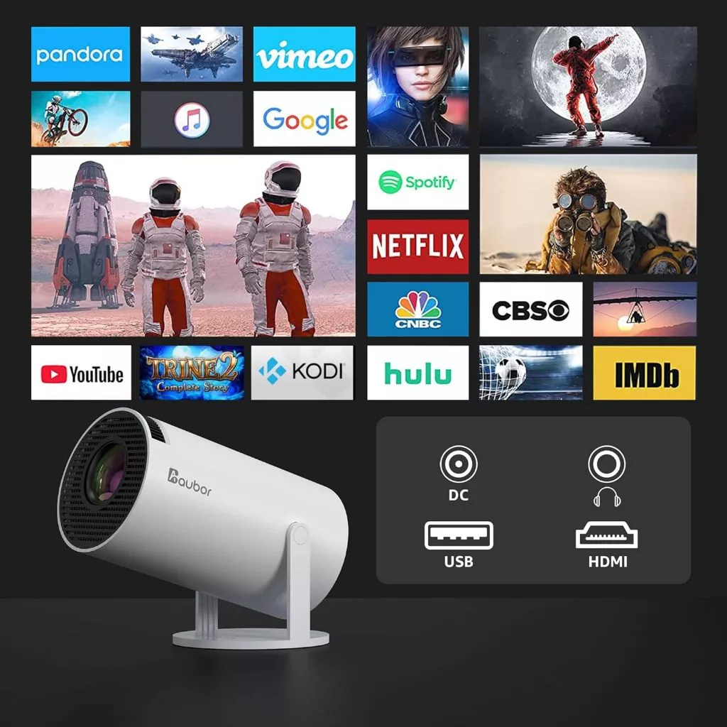 Projetor 4K HD 150 Polegadas Celular, Tv B0x, Xbox, PS, Pc, Wifi HY300 Pro Magcubic Envio Imediato
