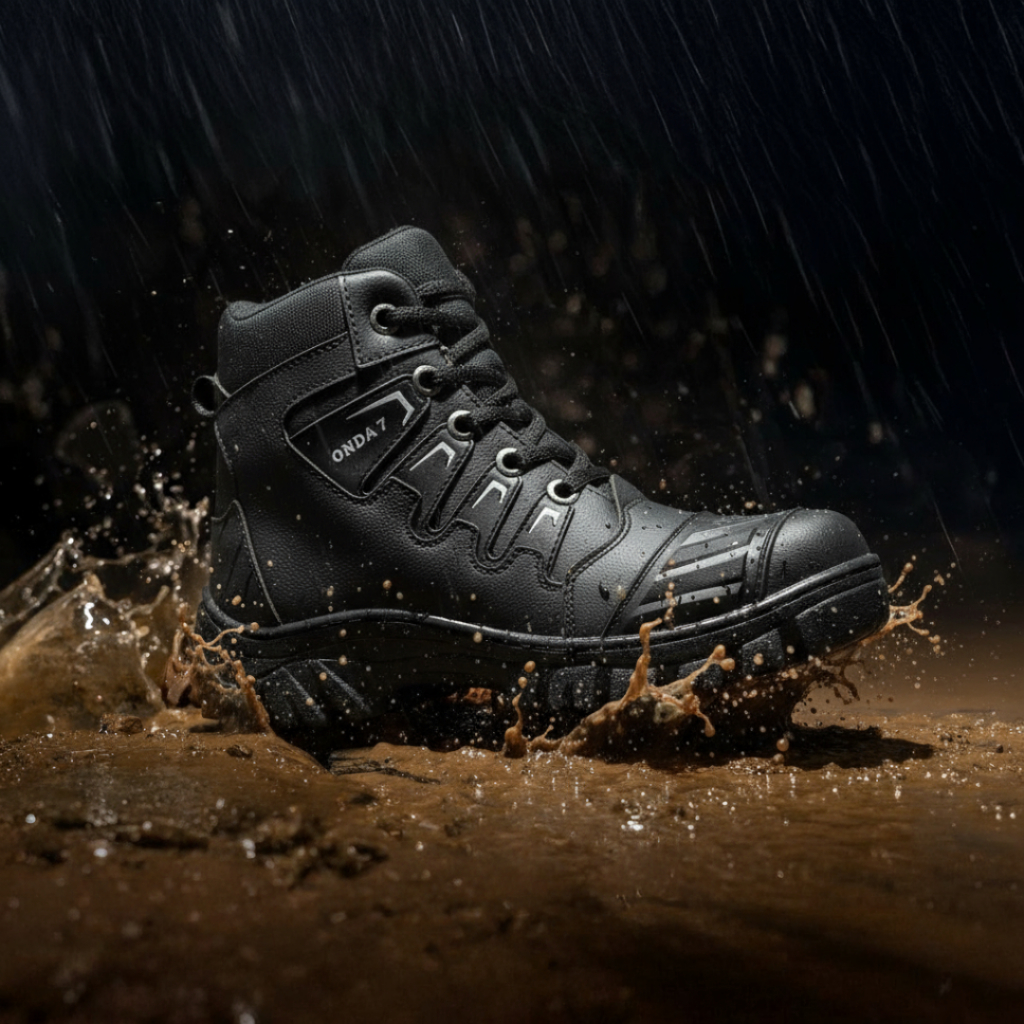 Bota Coturno Motoqueiro Motociclista Sola Blaqueada Cano Médio Masculino Confortável