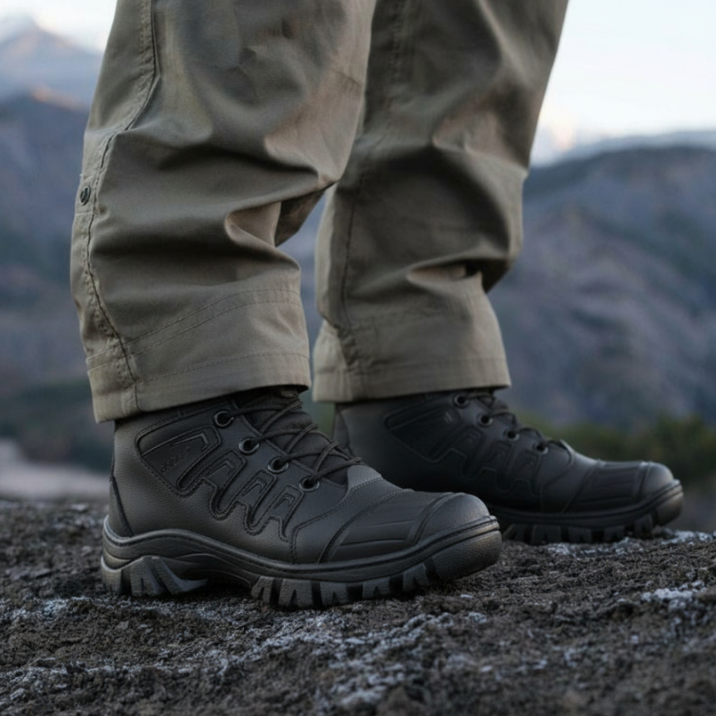 Bota Motoqueiro Barata Resistente Sintetico Motoboy Coturno com Sola Costurada
