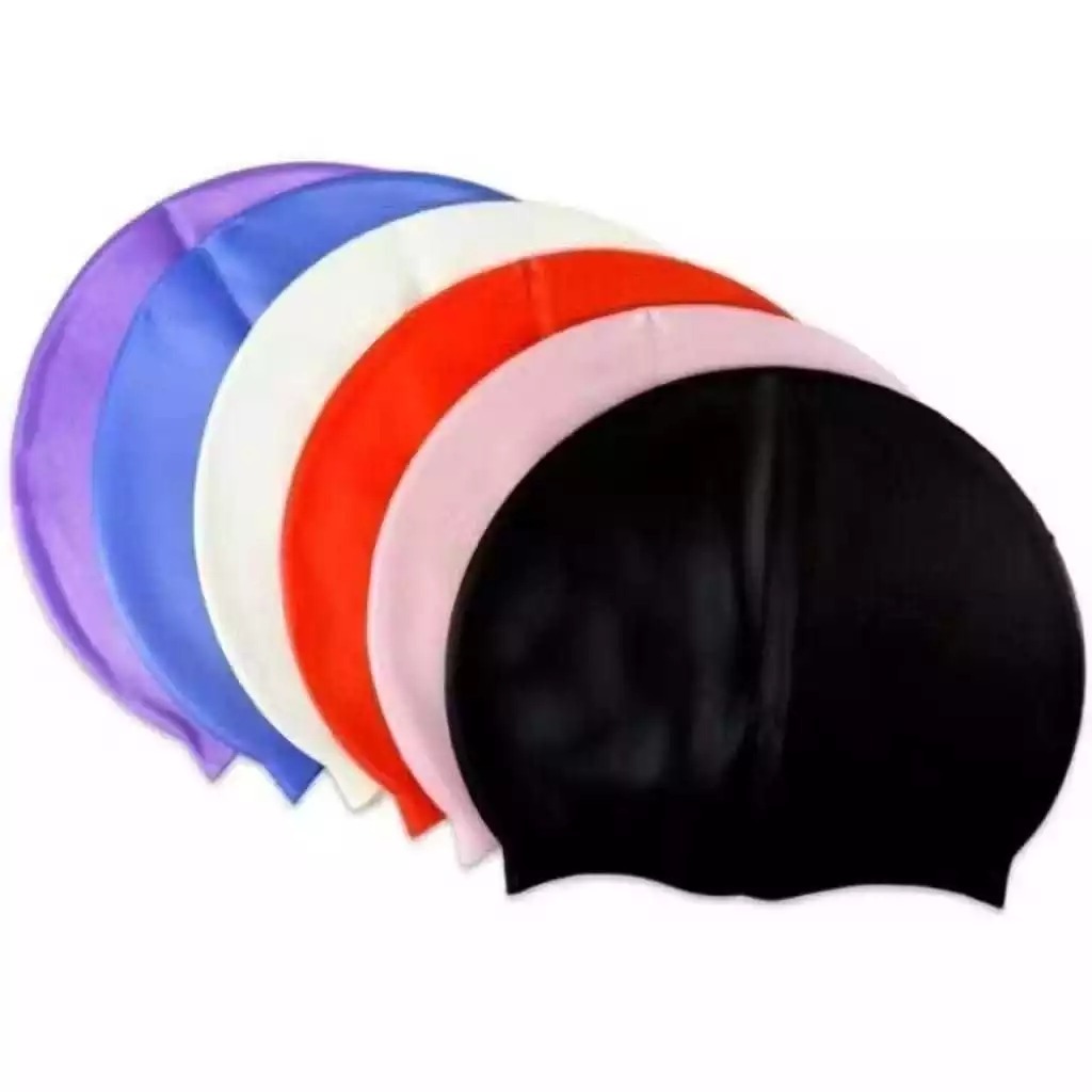 Kit 2 Touca De Silicone Para Natação Jovens e Adultos Cores Varios