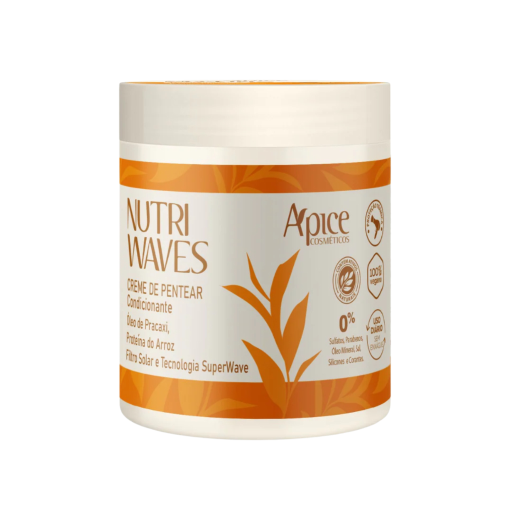 Creme De Pentear Nutri Waves Apice 500g Ação Condicionante Definição Dos Fios