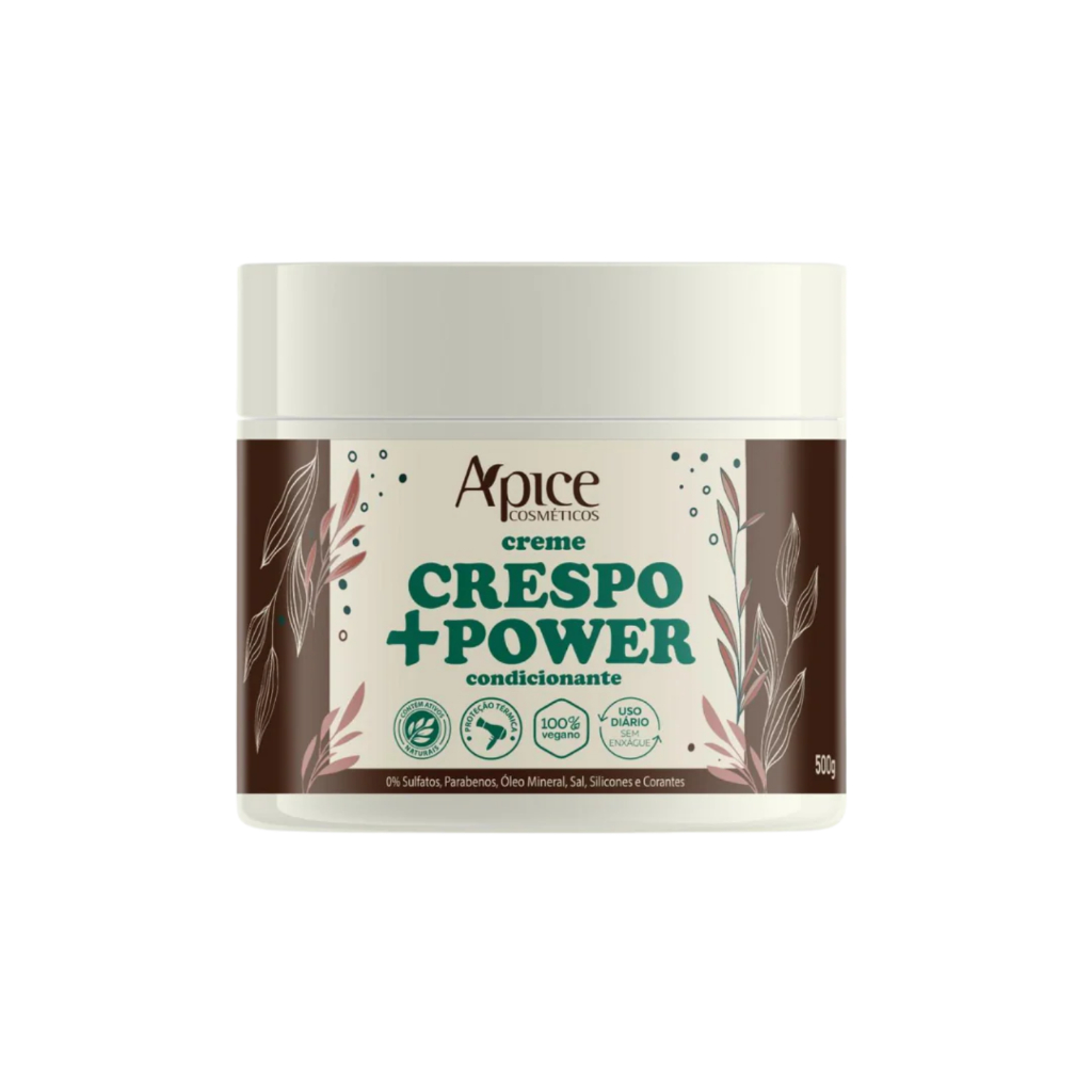 Creme de pentear Crespo +Power Apice 500g Definição dos cachos Brilho e suavidade