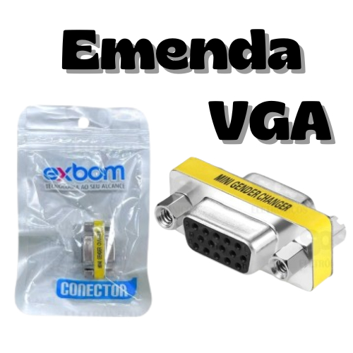 Adaptador Emenda Vga Fêmea Para Fêmea Para Cabos Vga - Exbom
