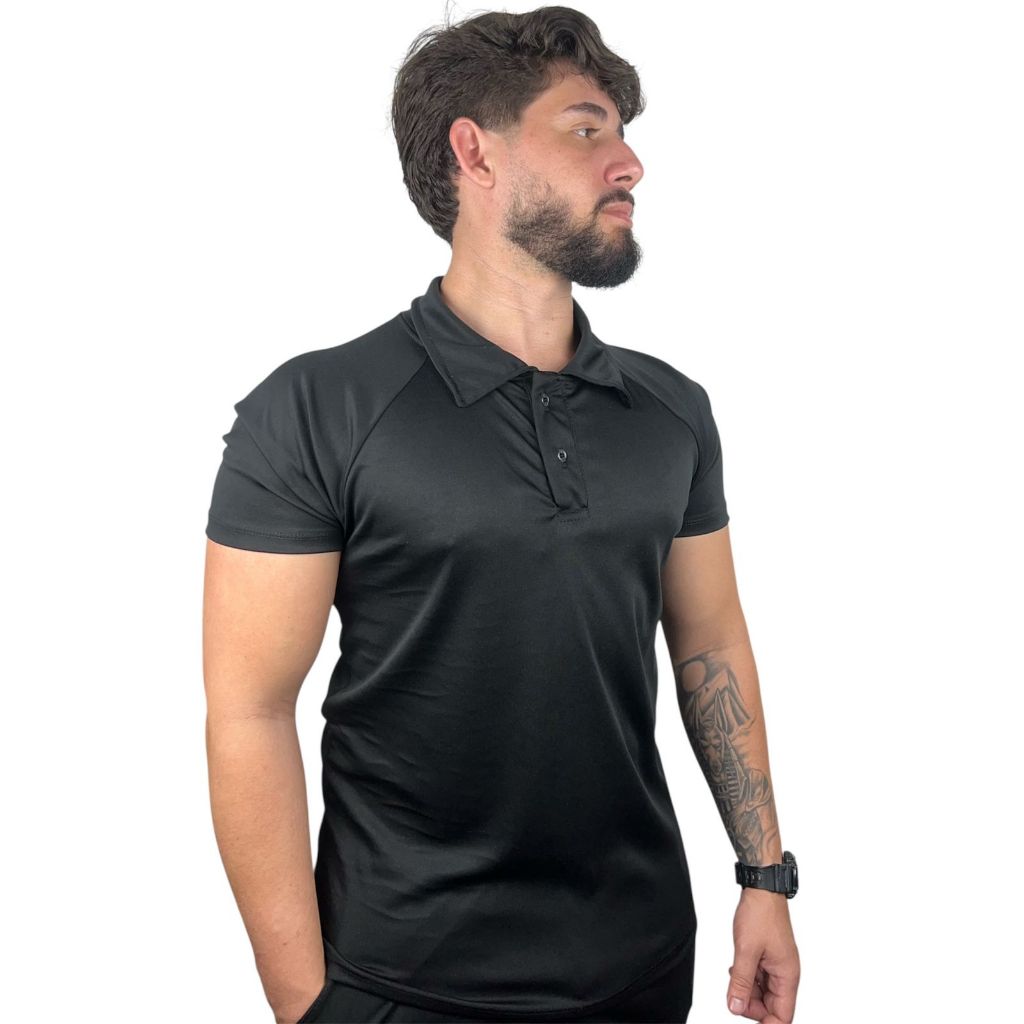 Polo Masculina Dry Fit Academia Camiseta Treino Fitness Casual