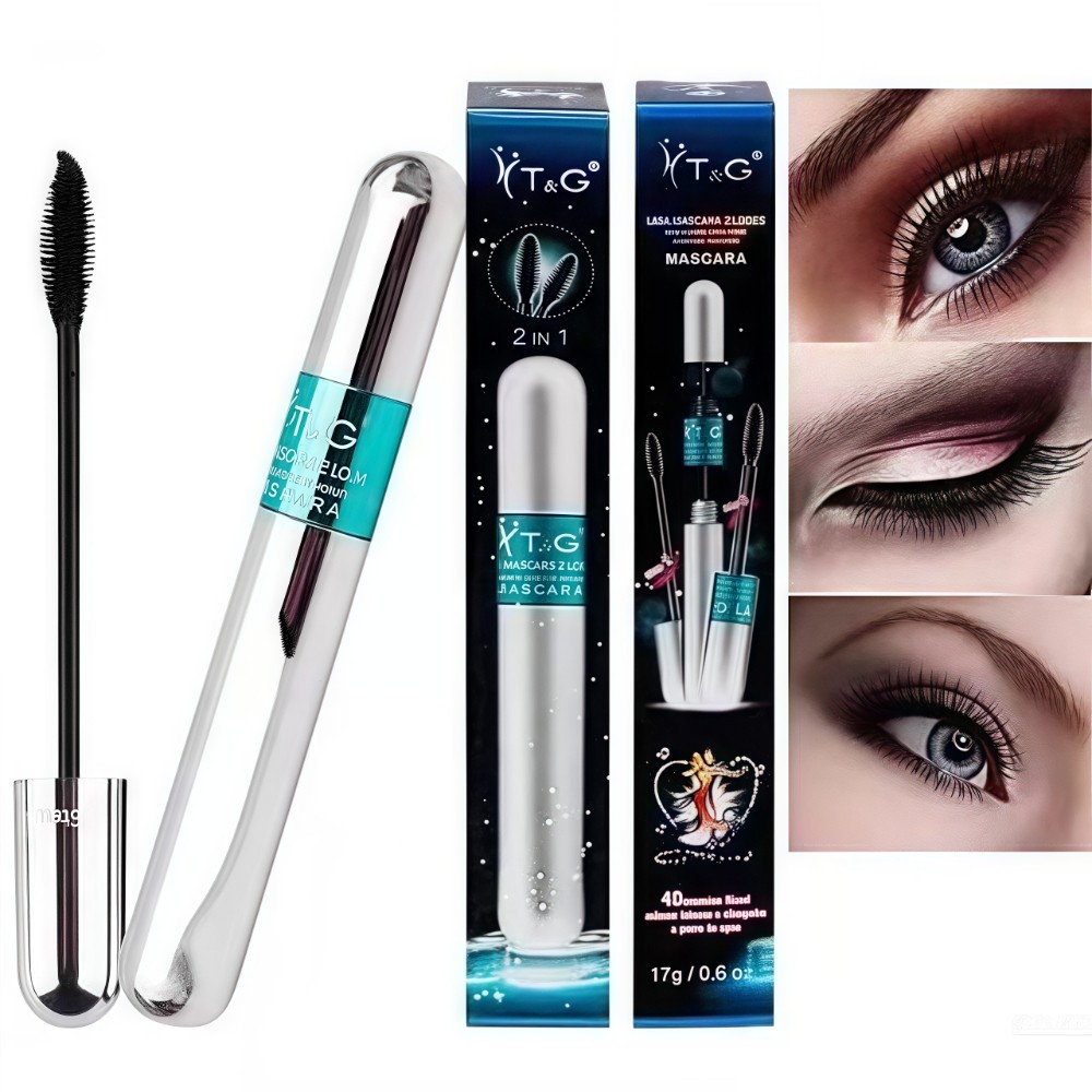Estilo elegante e clássico De Rímel À Prova D'água Máscara para cílios a prova d'água T&G 4D Tango 2 Em 1