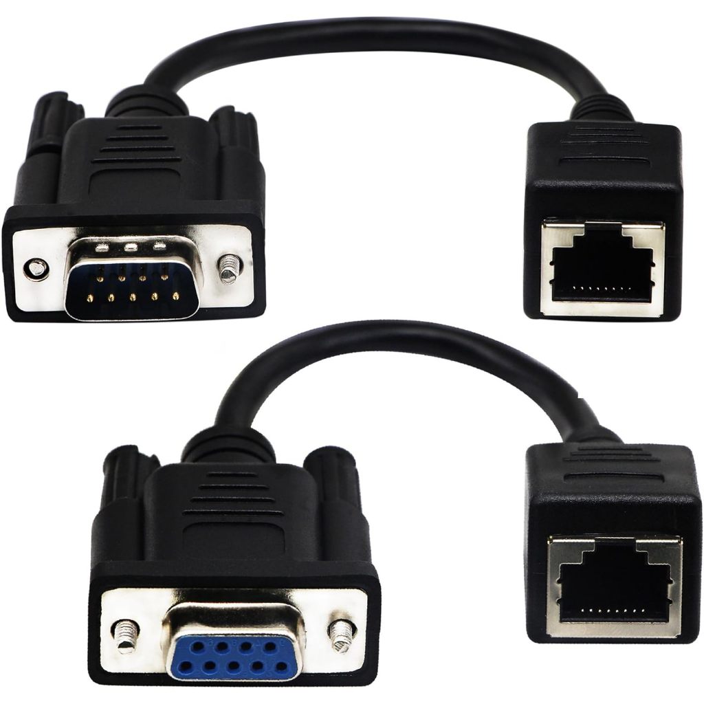 Cabo Adaptador Serial DB9 Macho para RJ45 Fêmea/Macho - Rabicho