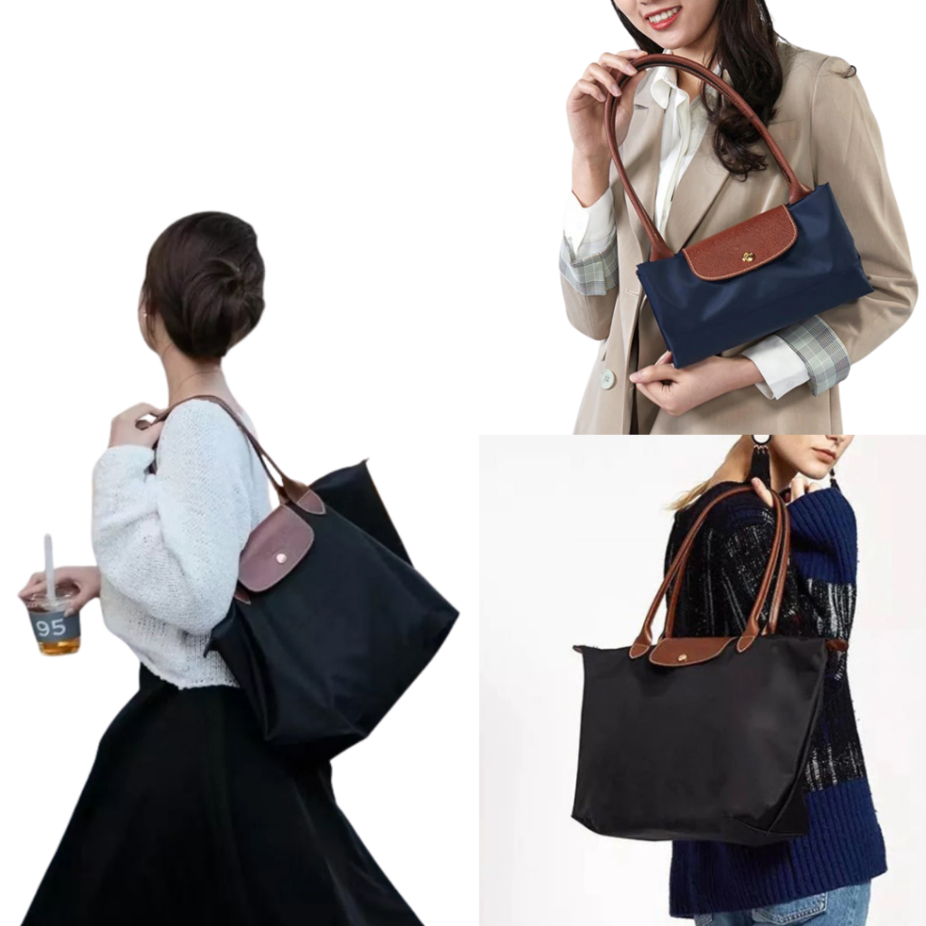 Bolsa Dobrável Com Alça De Ombro Feminina Clássica Nylon  Impermeável Limited Bolsa De Ombro Grande Feminina De Tamanho