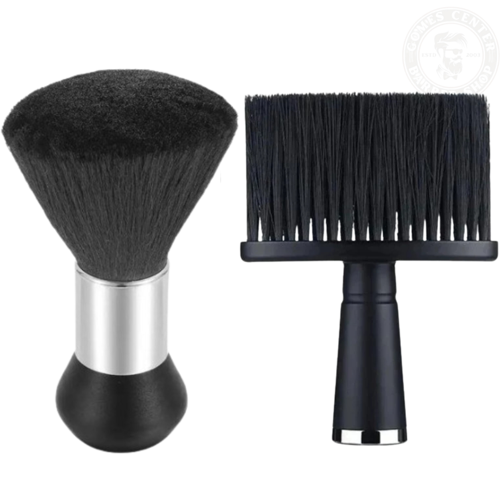 Kit 2 Espanadores de Cabelo Barbeiro e Cabeleireiro – Bolinha + Profissional com Cerdas Macias