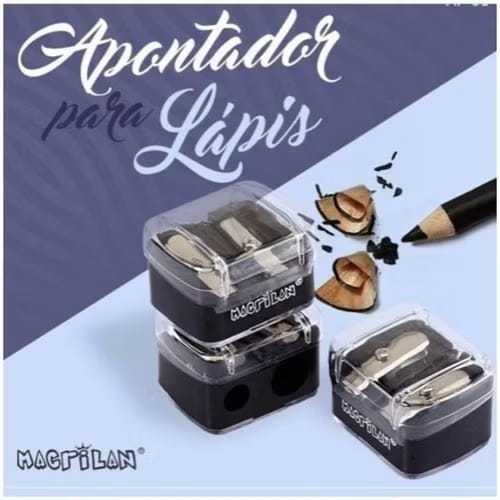 Apontador lapis / Apontador Duplo Para Maquiagem Lápis Macrilan