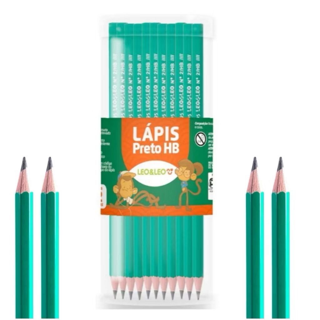 Kit 50 lápis de Escrever Nº2 Preto Mais Barato 50 Unidades Escola Lápis preto