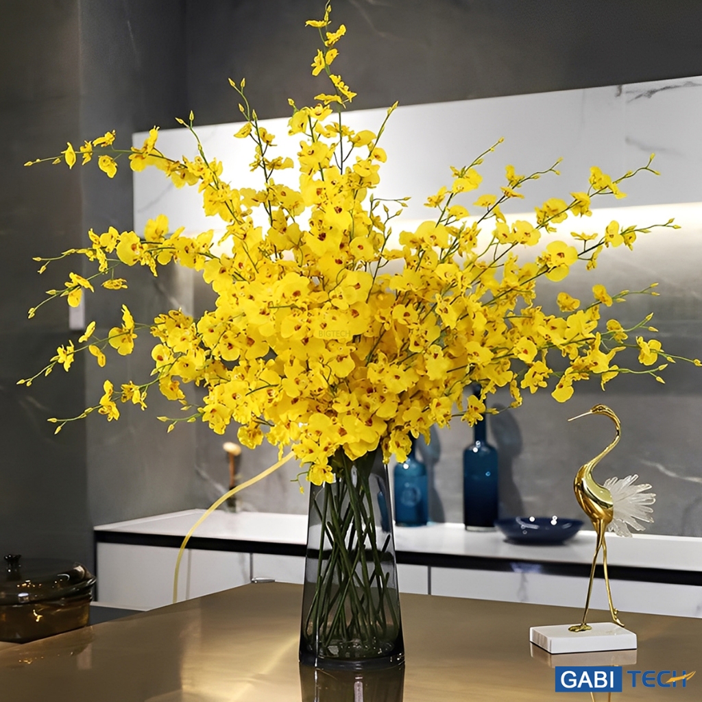 10 Galhos Orquídea Chuva De Ouro Artificial Decoração Para Festa Aniversário Casamento EntregaRápida