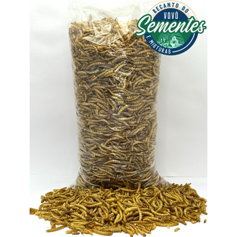 Tenébrio Molitor INSETO Desidratado GRANDES PETISCO para aves roedores e tartarugas 80g / 500g