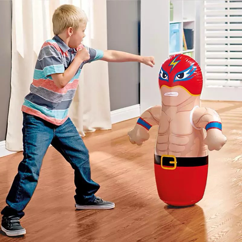 Brinquedo Infantil João Bobo 3D Gigante Inflável Diversão para Criança (Necessário Adicionar água)