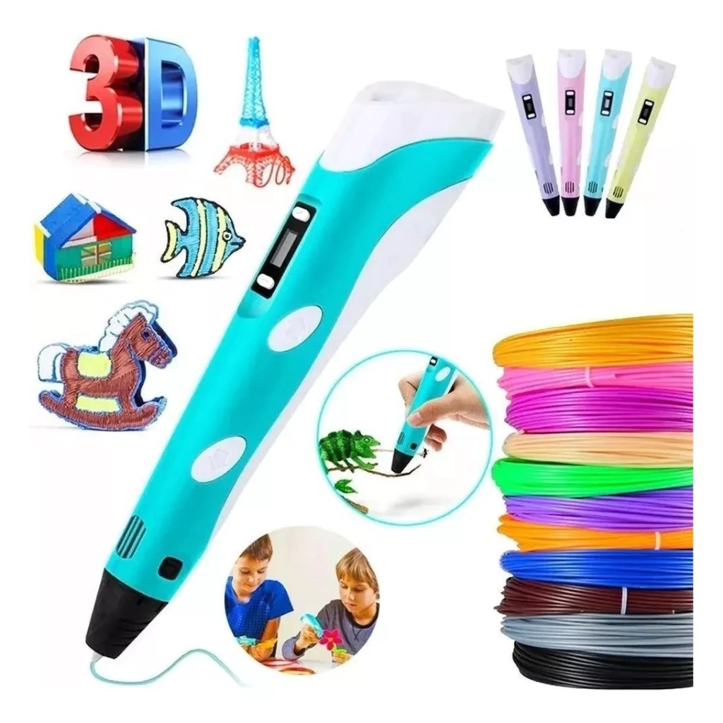 Manual de impressora de caneta 3D (para crianças e adultos), incluindo consumíveis DIY, consumíveis de plástico seguros