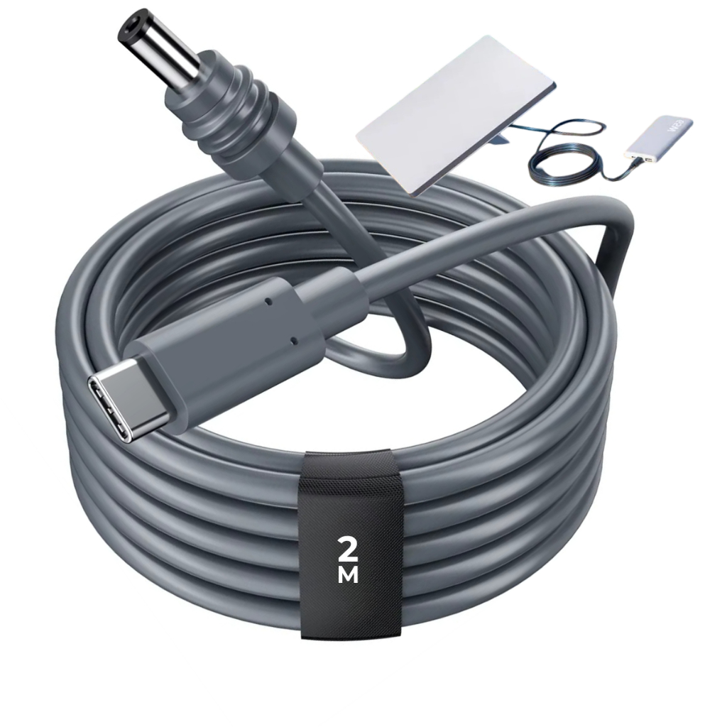 Cabo Para Starlink Mini Usb-c Para DC 2 Metros 100W À Prova Dágua Alimentação Energia Power Bank