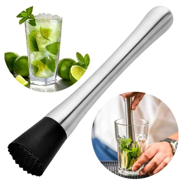 Socador Macerador Em Inox Ideal Drinks, Caipirinha Mojitos