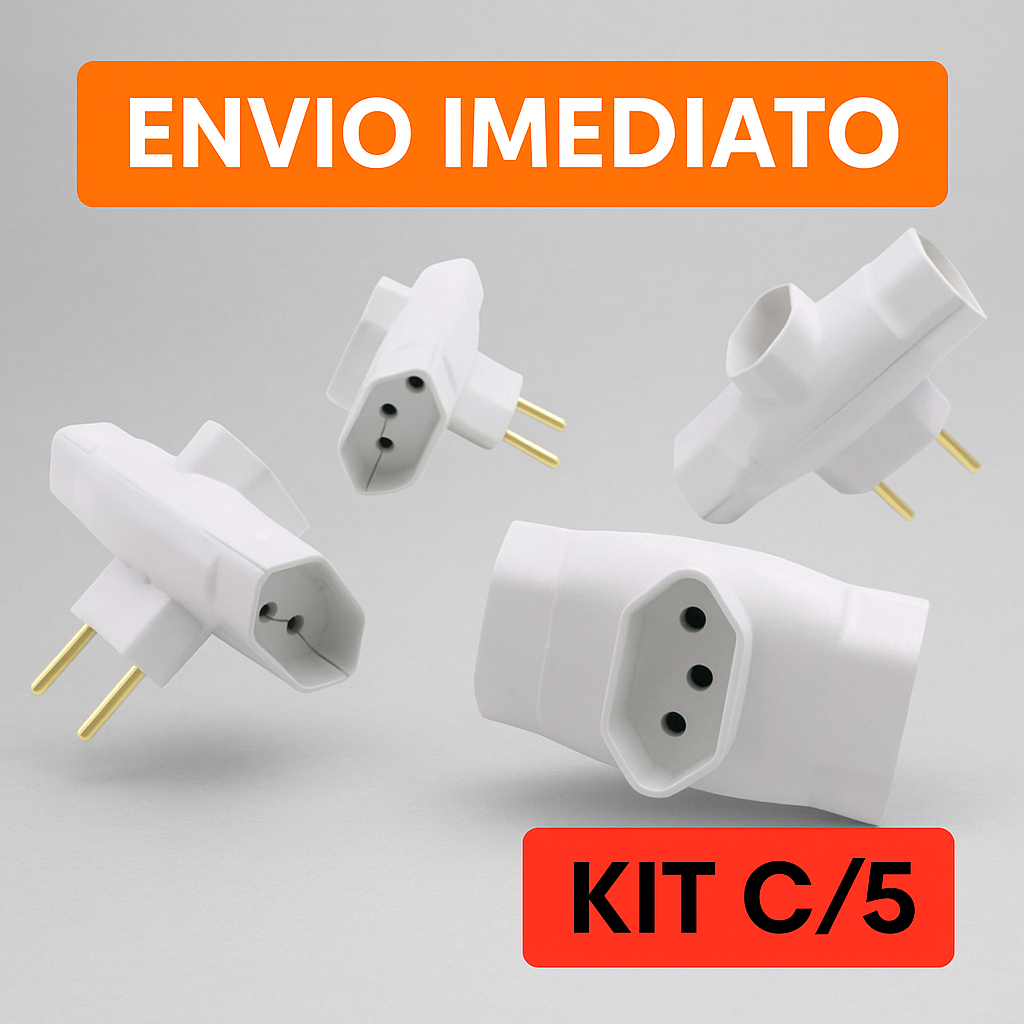 Adaptador Benjamin T 10A 20A Tripolar Novo padrão tomada resistente