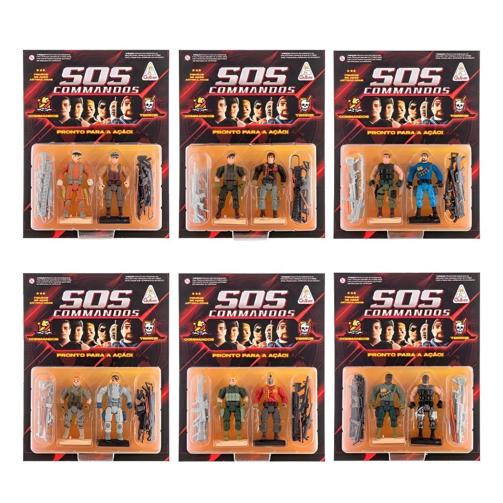 Cartelas de Boneco SOS Commandos - Gulliver