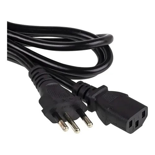 Cabo Forca Tripolar P/ Fonte Pc Monitor Padrão, Panela  5M Preto