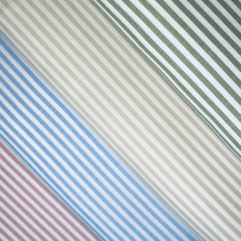 Tecido Tricoline Listrado Fino 227 Fio Tinto 100% Algodão Decoração • Moda 1,50 de largura