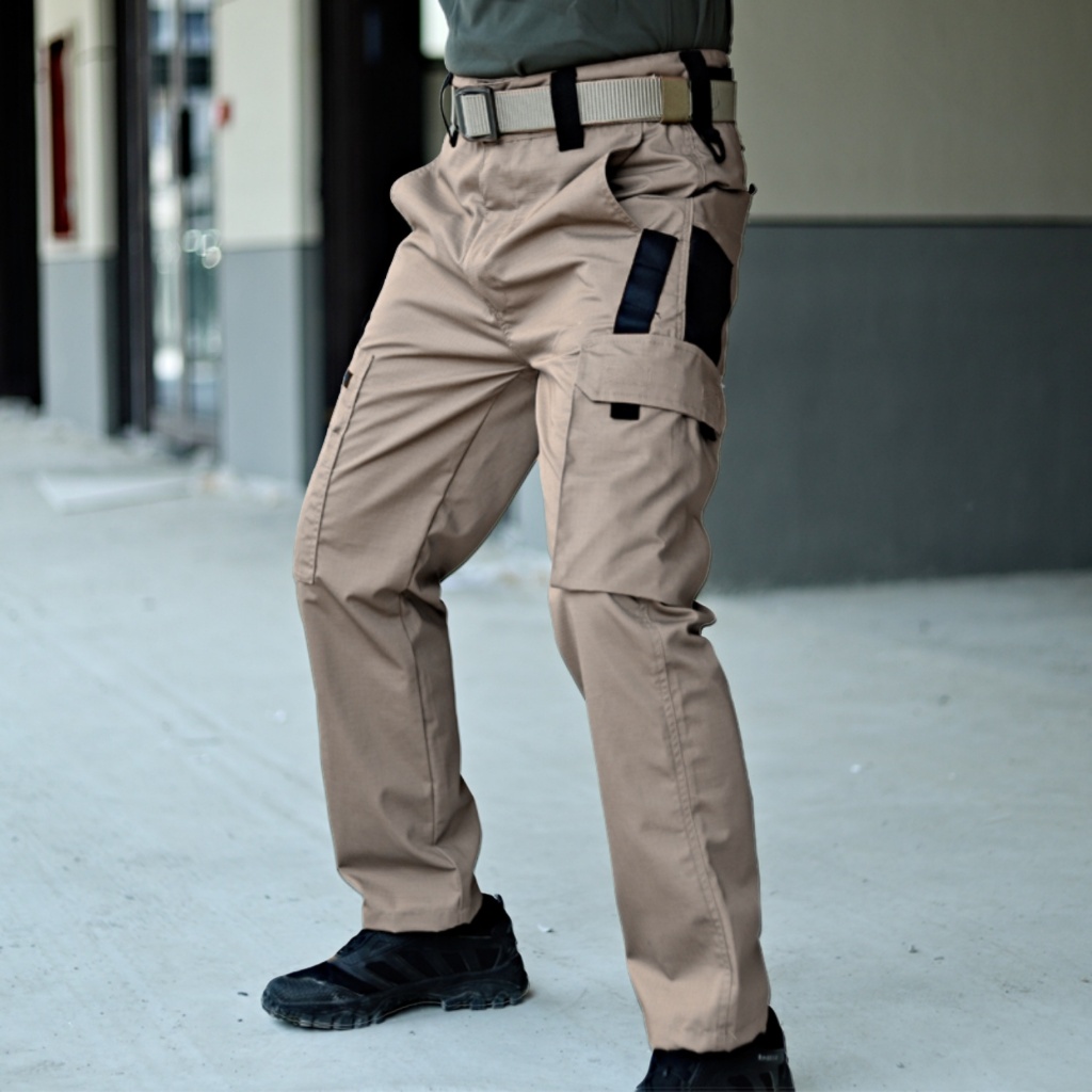 Calça Cargo Militar Tecido Rip Stop Trilha Masculina Camping Aventura Airsoft Paintball Tiro Esportivo Pesca - QUALY