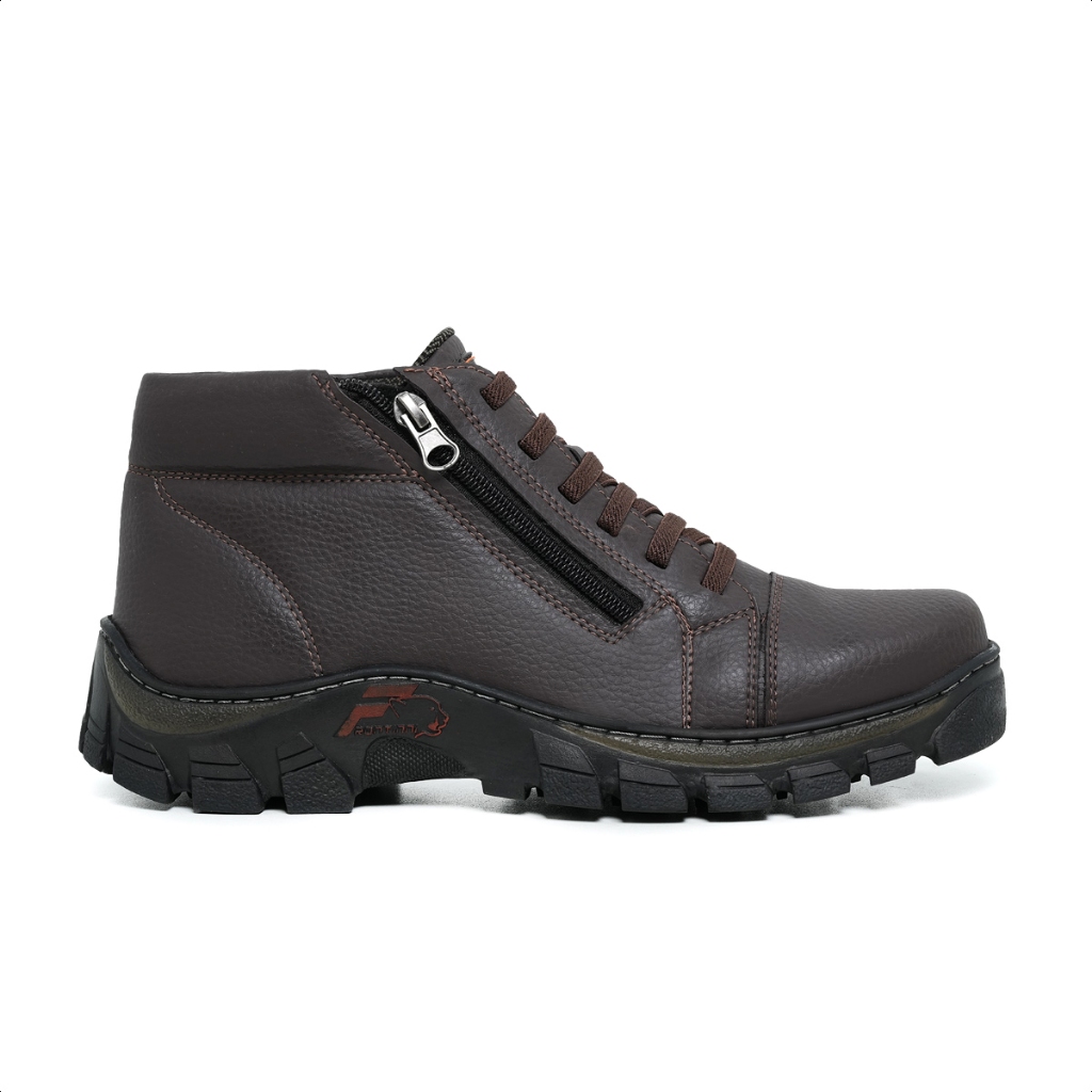 Bota Masculina Coturno Ziper Lateral Palmilha Gel Frontinni Calçados