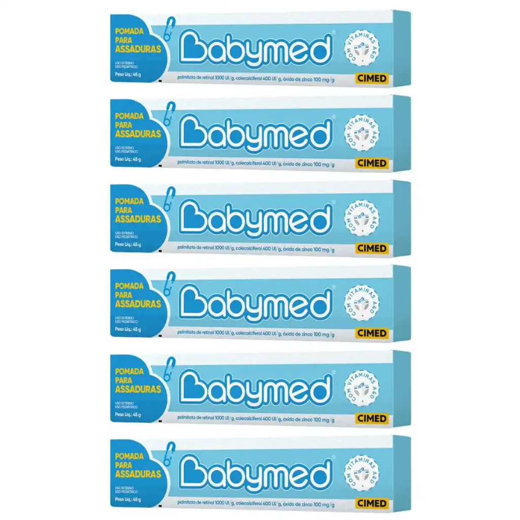 Kit 6 Babymed Pomada Para Assadura Menino 45g - Cimed