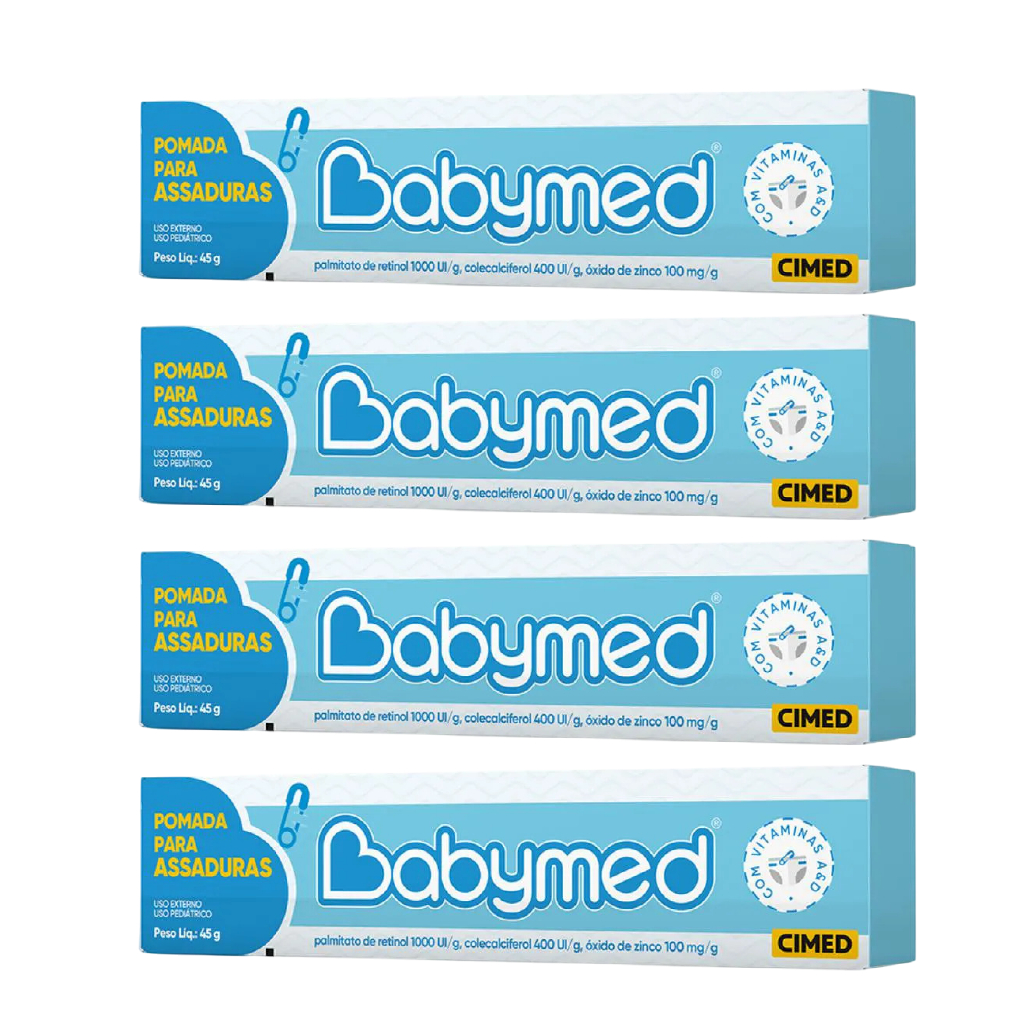 Kit 4 Babymed Pomada Para Assadura Menino 45g - Cimed