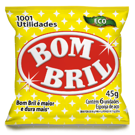 Lã de Aço Bombril 45g C/ 6unid. Bombril