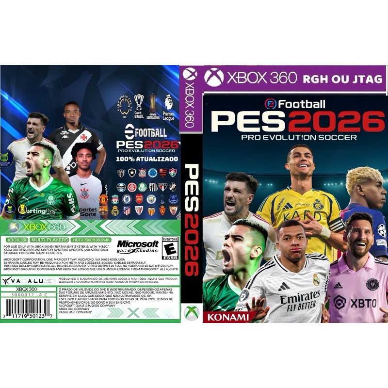 PES 2026 Brazukas Xbox 360 Rgh/Jtag