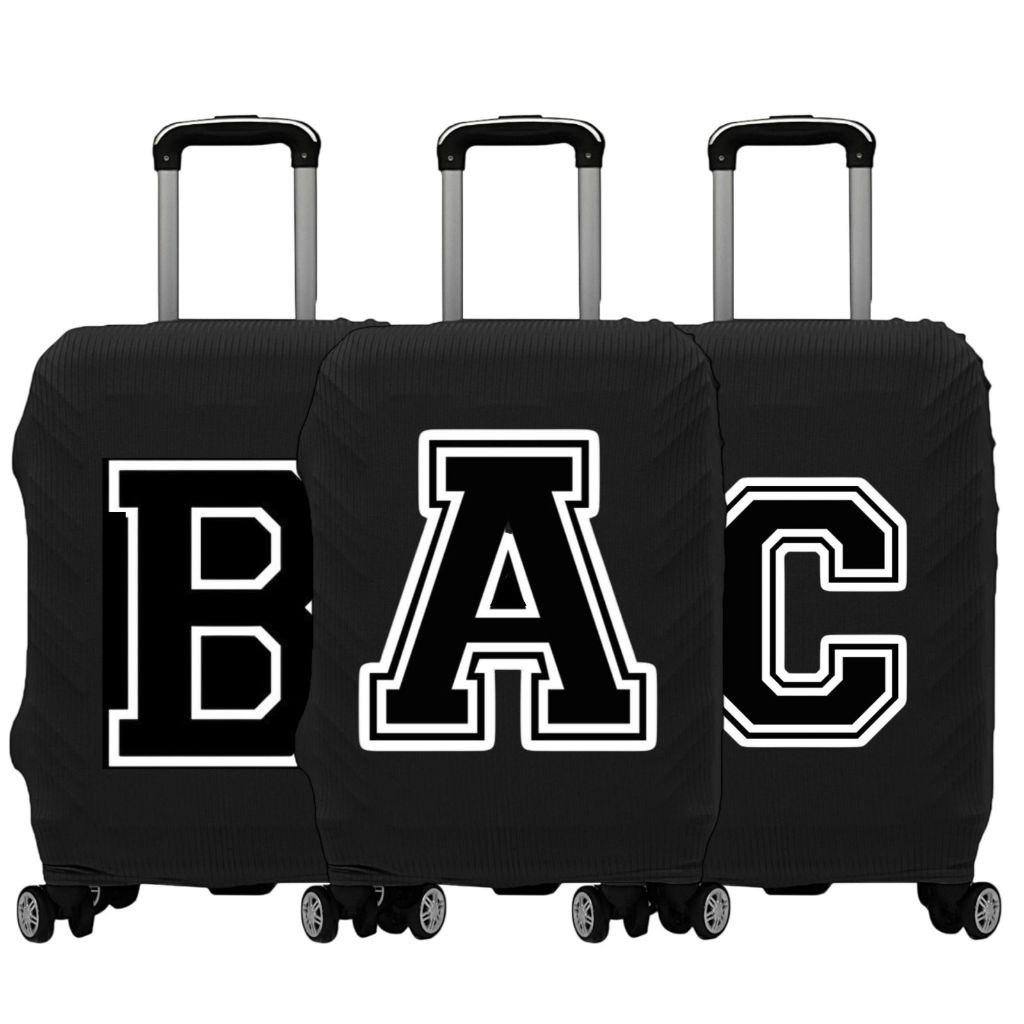 Capa De Mala 8 a 23KG Inicial Seu Nome Personalizada Protetor Bagagem Para Viagem Protetora Grande