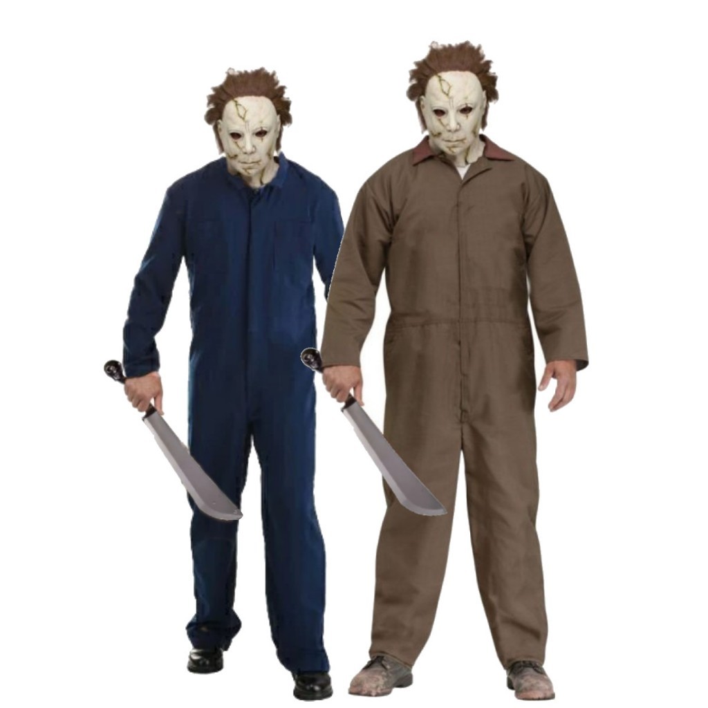 Fantasia Macacão Michael Myers Filme Halloween Adulto Máscara Facão
