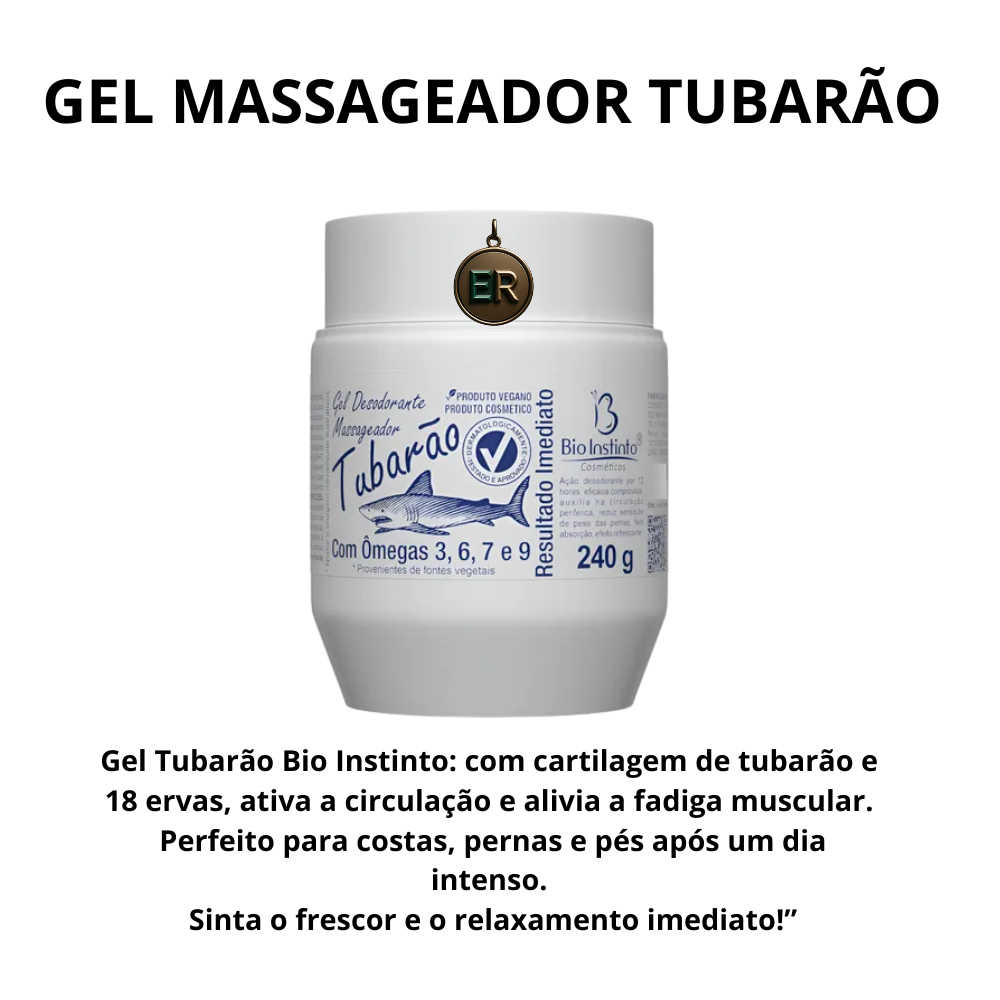 Gel Tubarão com Omegas 3, 6 , 7 e 9 Bio Instinto 240g