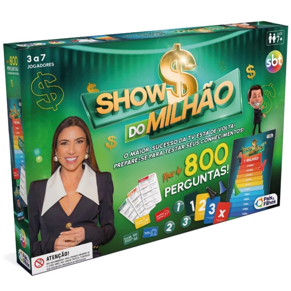 JOGO SHOW DO MILHÃO SBT COM MAIS DE 800 PERGUNTAS