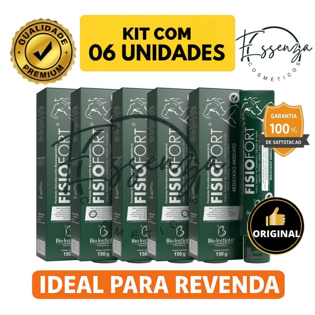 🔥 6UND POMADA FISIOFORT BIO INSTINTO 150G – RESULTADO IMEDIATO 🔥