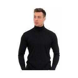Blusa Cacharrel Masculina Suéter de Gola Alta Canelada Inverno 2025