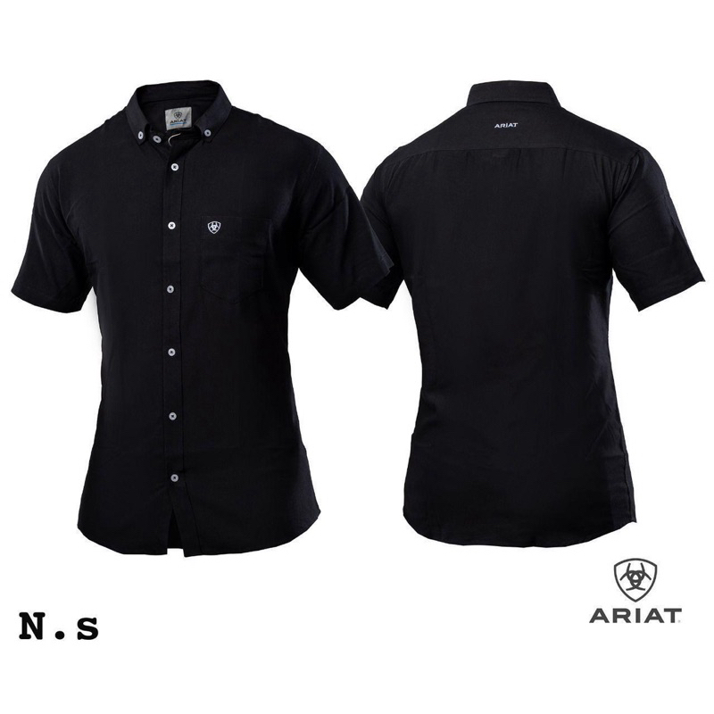 Camisa Masculina Manga Curta Para Pecuária Rodeio Cowboy ARIAT
