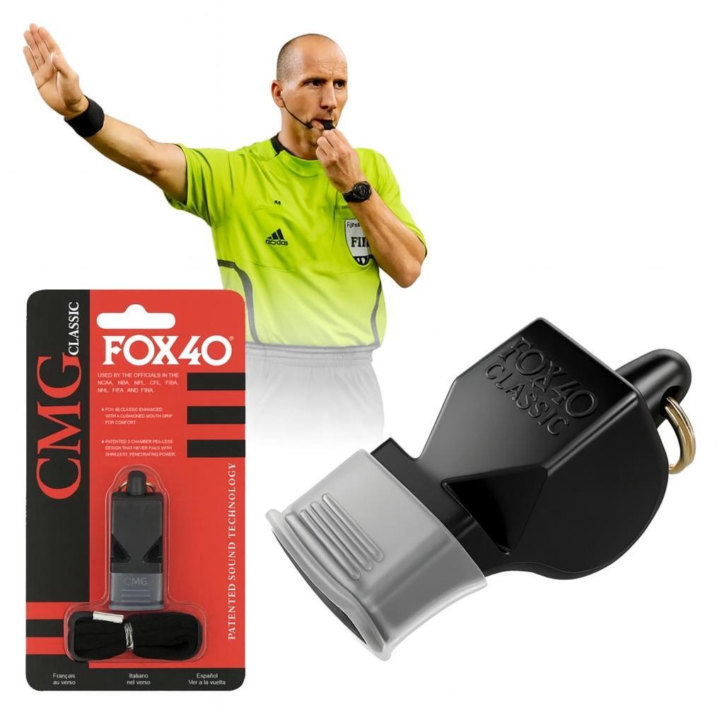 Apito Classic Profissional esportivo para Treinamento Guarda Juiz Árbitro Fox 40